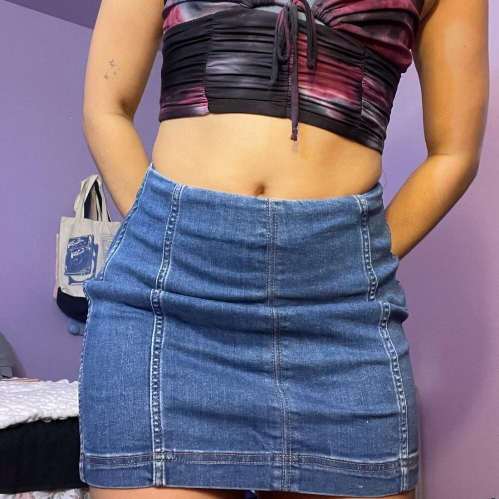 Jean and Plaid Skirts